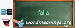 WordMeaning blackboard for falla